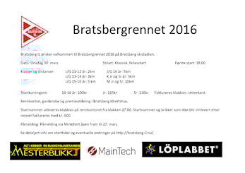 Invitasjon til Bratsbergrennet